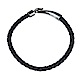 BV BOTTEGA VENETA 純手工編織單環小羊皮鉤式手環(鐵灰/碧璽藍鉤環) product thumbnail 1