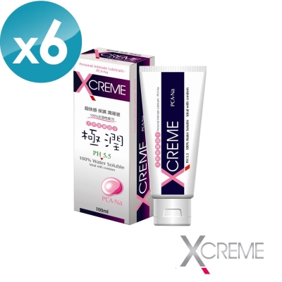 X-CREME超快感 保濕潤滑液100ml(6入組)