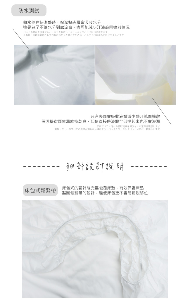 BUTTERFLY - SGS認證防水全包覆式保潔墊-白 加大6x6.2尺 台灣製造