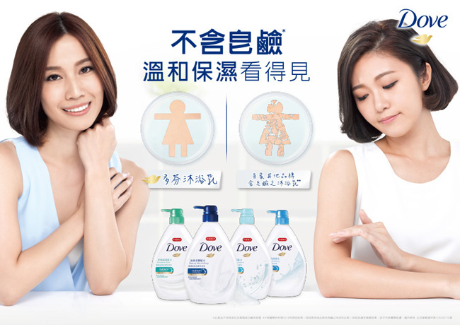 DOVE 多芬 滋養柔膚沐浴乳 溫和去角質配方 1000ML