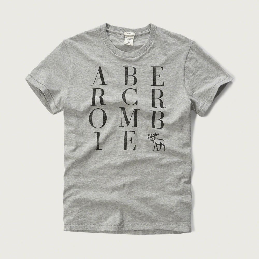 AF a&f Abercrombie & Fitch 短袖 T恤 灰色 0401