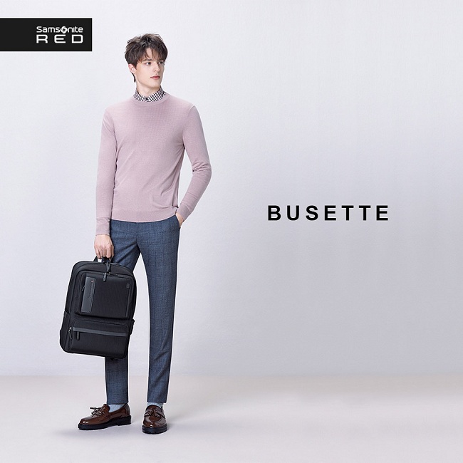 Samsonite RED BUSETTE經典商務中性筆電後背包-15.6吋(灰)