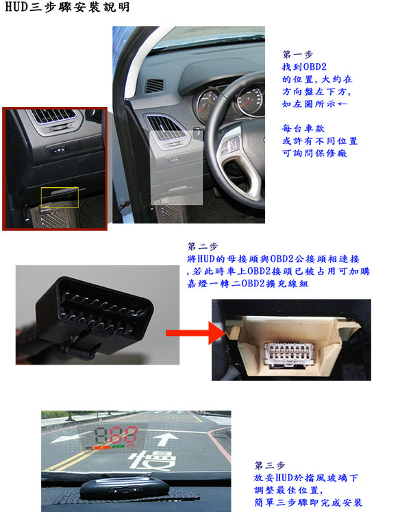 嘉燈OBD2抬頭顯示器(各車款品牌專用配接開發)適用2012年後車款