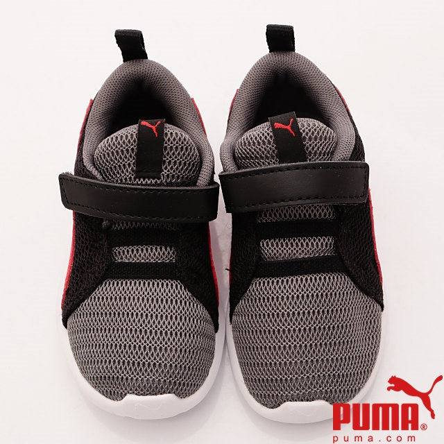 PUMA童鞋 輕量針織潮流款 90074-07 黑灰 (小童段)