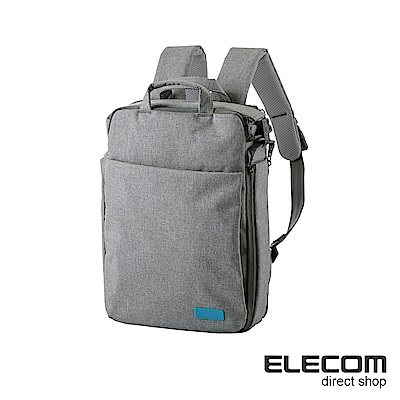 ELECOM 帆布3WAY薄型後背包OF01-灰