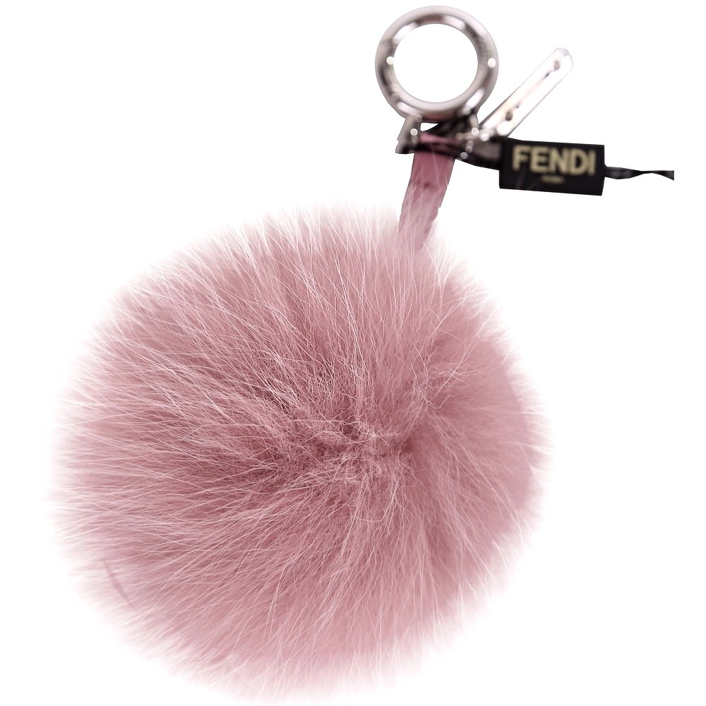 FENDI POMPOM BAG CHARM 狐狸毛球吊飾(粉色)