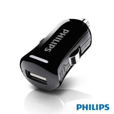 PHILIPS袖珍型USB 2.1A快速車用充電器(DLP2253)