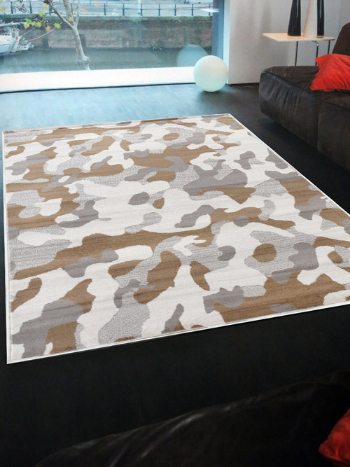 Ambience-比利時Shiraz 現代地毯--迷彩(白)(160x230cm).