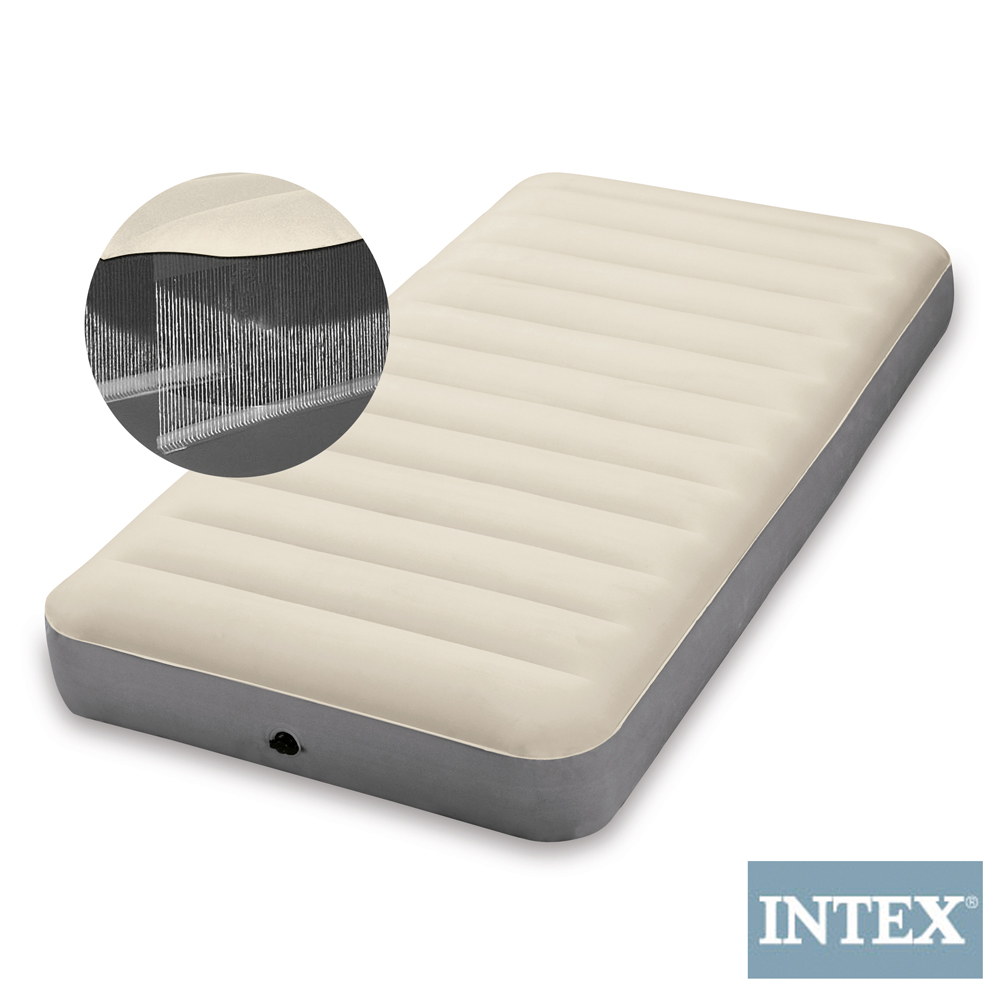 INTEX 新型氣柱-單人加大植絨充氣床墊 (寬99cm)