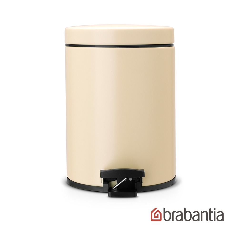 【Brabantia】 杏仁黃腳踏式垃圾桶5L