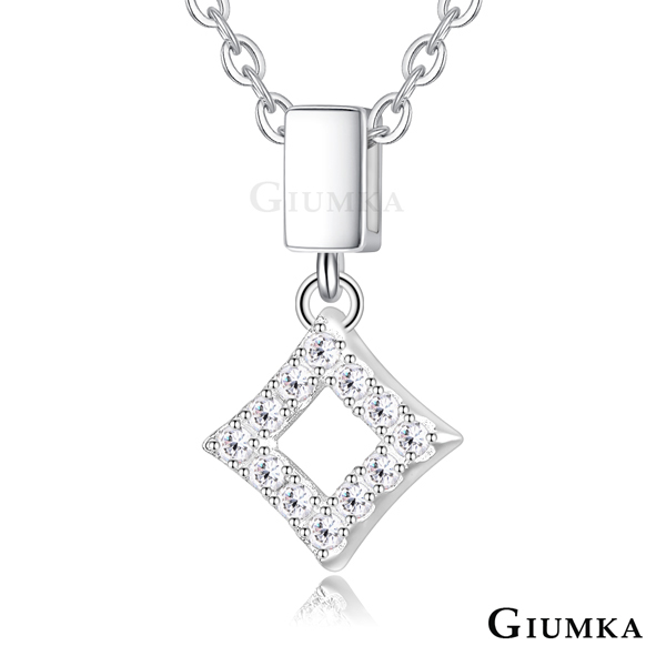 GIUMKA 925純銀項鍊 小菱形 純銀女鍊