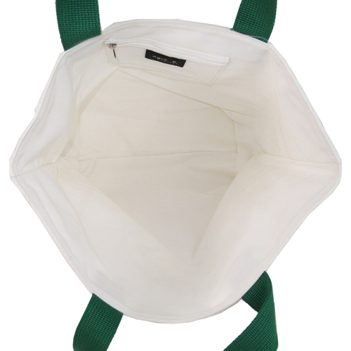 agnes b. 天使圖帆布托特包(綠)