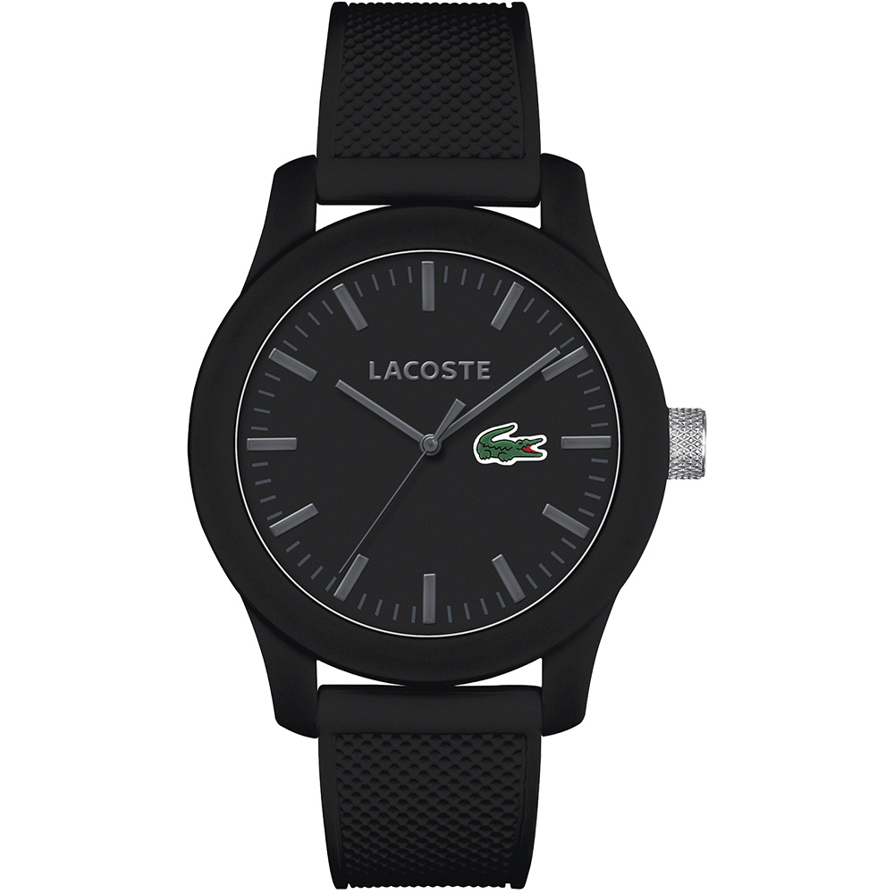 Lacoste 12.12系列撞色活力時尚腕錶-黑/43mm
