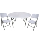 【免工具】圓形4尺寬度-對疊圓形折疊桌椅組/餐桌椅組/野餐桌椅組(1桌8椅) product thumbnail 1