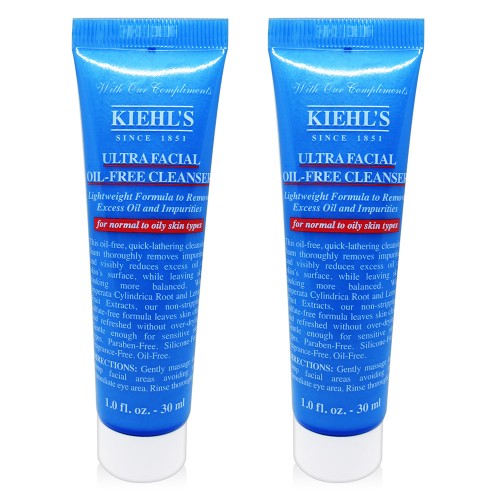 KIEHLS 契爾氏 冰河保濕無油清爽潔面慕斯 30ml x2入