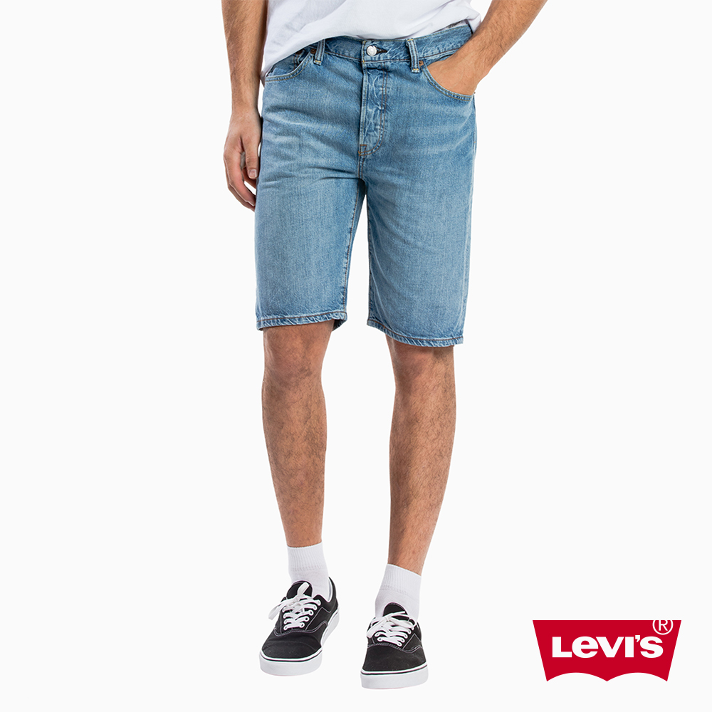 Levis 男款 牛仔短褲 中腰原創直筒