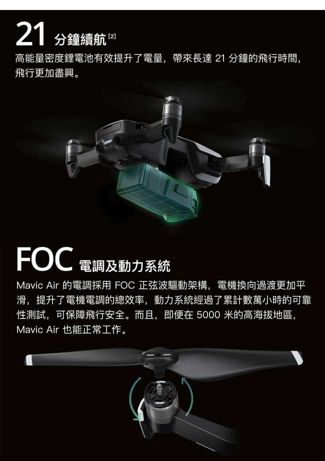 送64GB記憶卡 DJI Mavic Air 隨行無人機-全能套裝組合-多色可選