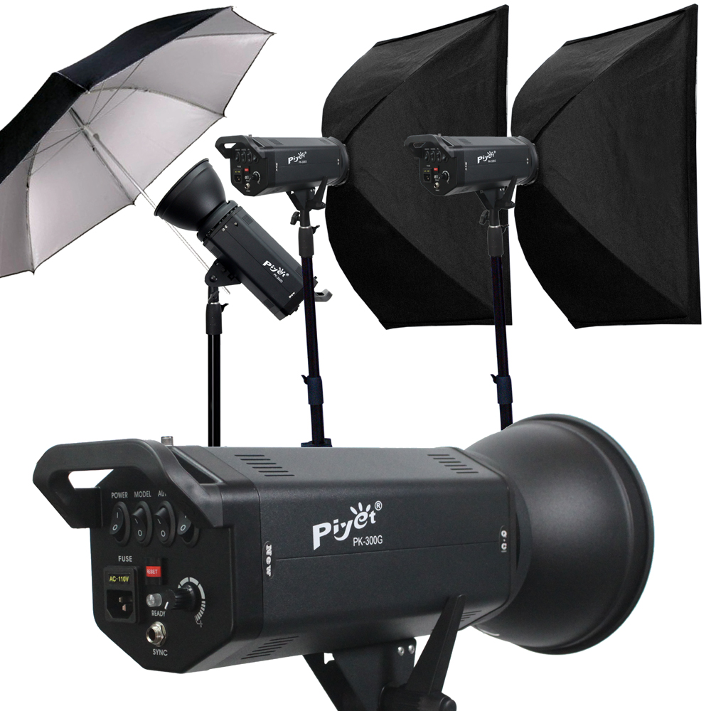 Piyet 大型專業攝影棚三燈組合 ( PK-300G )