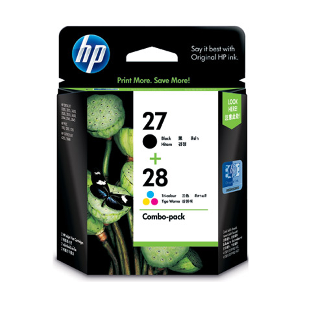 HP 27+28 原廠黑+彩墨水組合包(CC628AA)