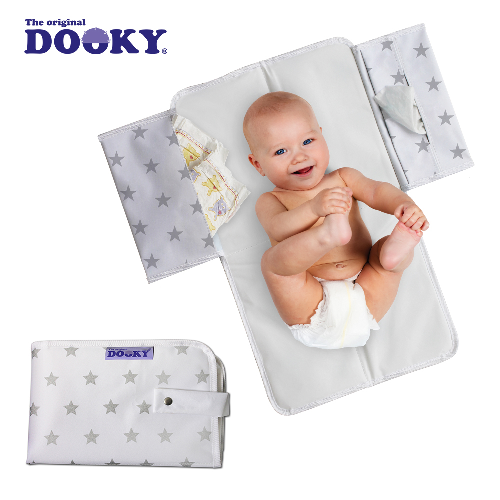 荷蘭dooky-嬰兒外出尿布墊-銀白星星