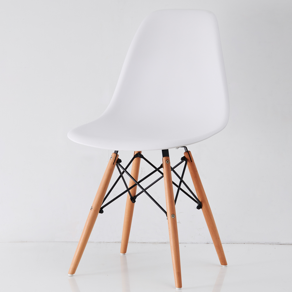 創樂家居 復刻版一體成型造型辦公椅-白色-DIY