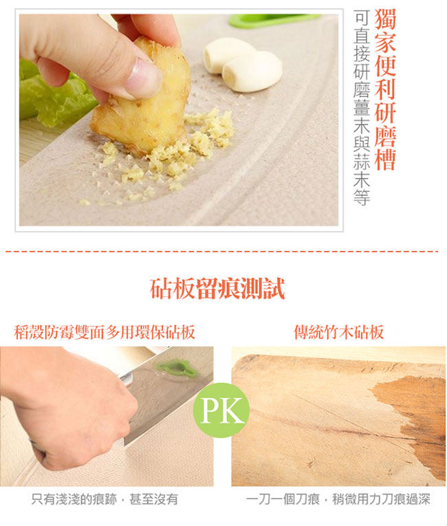 Conalife 韓式創意小麥雙面防霉切菜料理砧板
