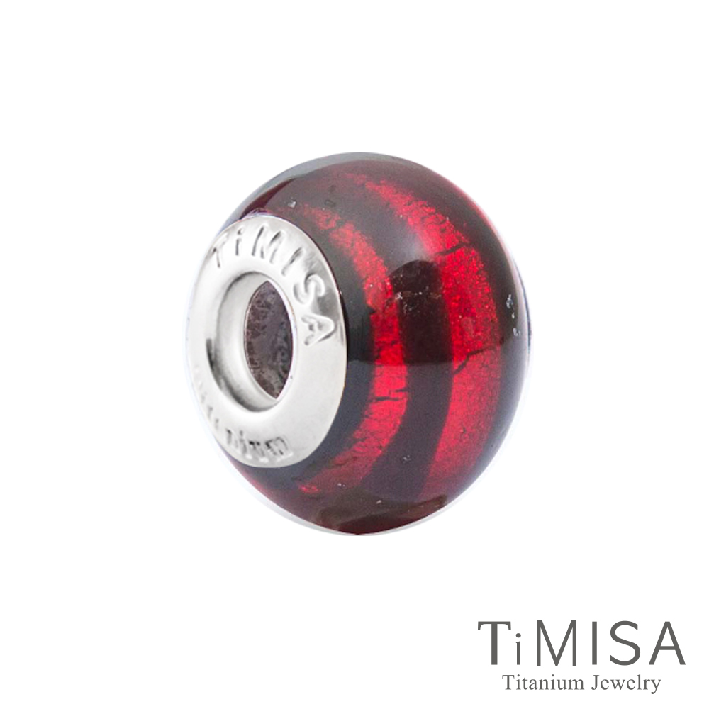 TiMISA 流暢-紅(11MM)》純鈦琉璃 墜飾串珠