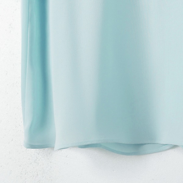 雪紡傘襬袖後層次剪裁寬鬆襯衫-OB大尺碼
