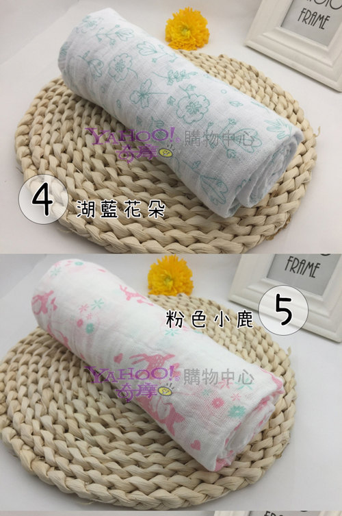 【JoyNa】竹纖維嬰兒紗布包巾-隨機2件入