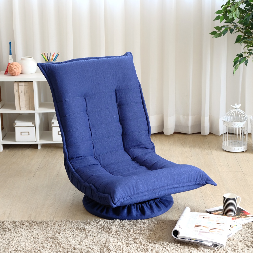 EASY HOME 360度旋轉多段和室椅-寶藍色 (58x63x91cm)
