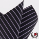 極品西服 黑底紫提條口袋方巾(YH5007) product thumbnail 1