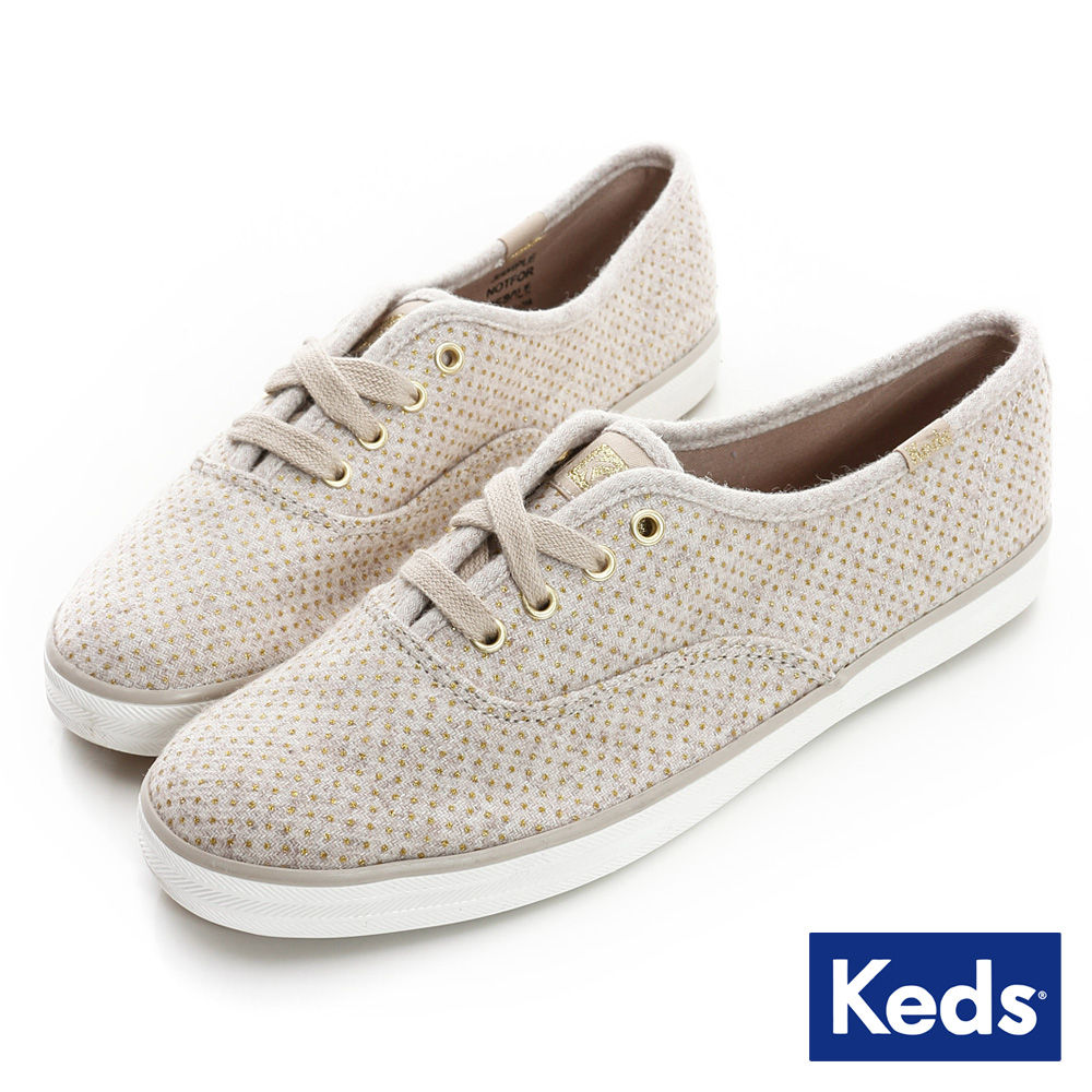 Keds 華麗派對綁帶休閒鞋-卡其