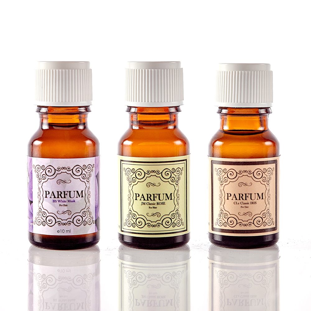 Parfum 巴黎帕芬香水髮油摩洛哥護髮油隨身組(10mlx3入)小蒼藍+鳶尾花+紅玫瑰