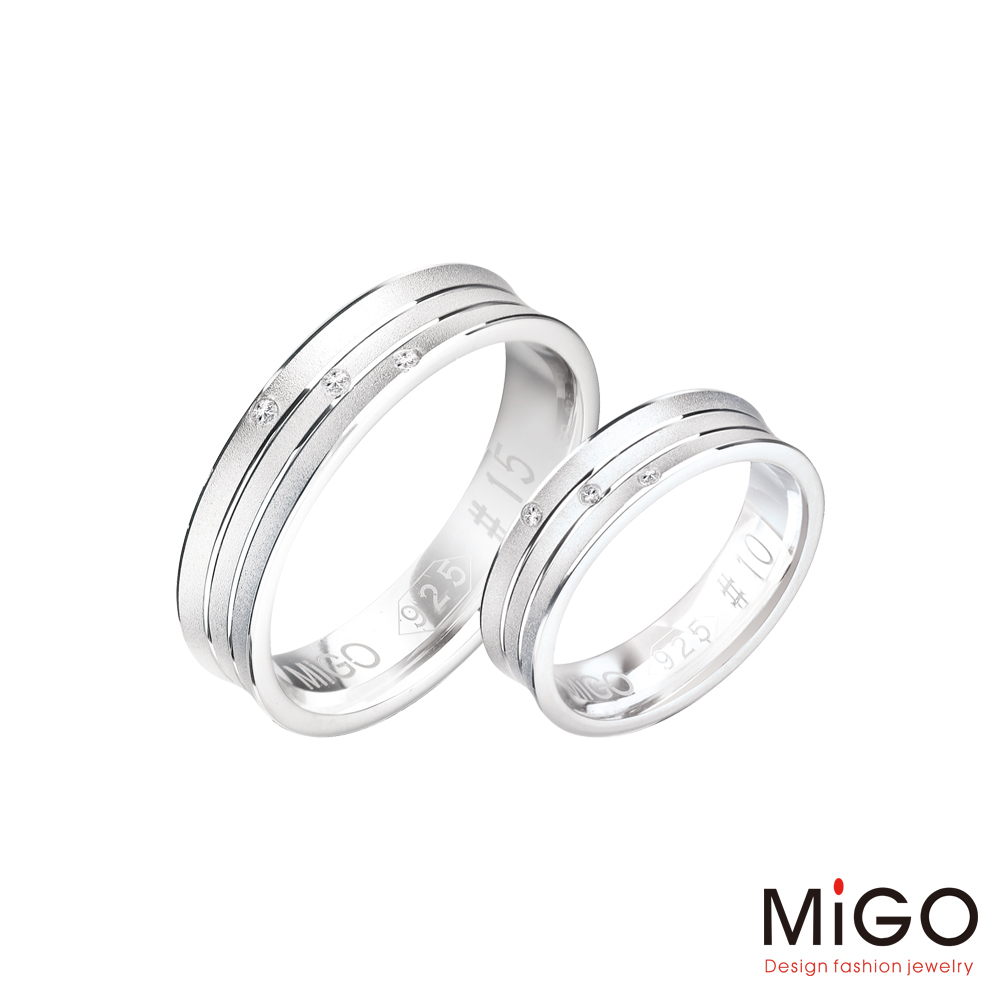 MiGO 愛的圍繞純銀成對戒指