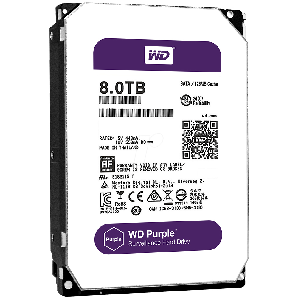 WD80PURZ 紫標 8TB 3.5吋監控系統硬碟