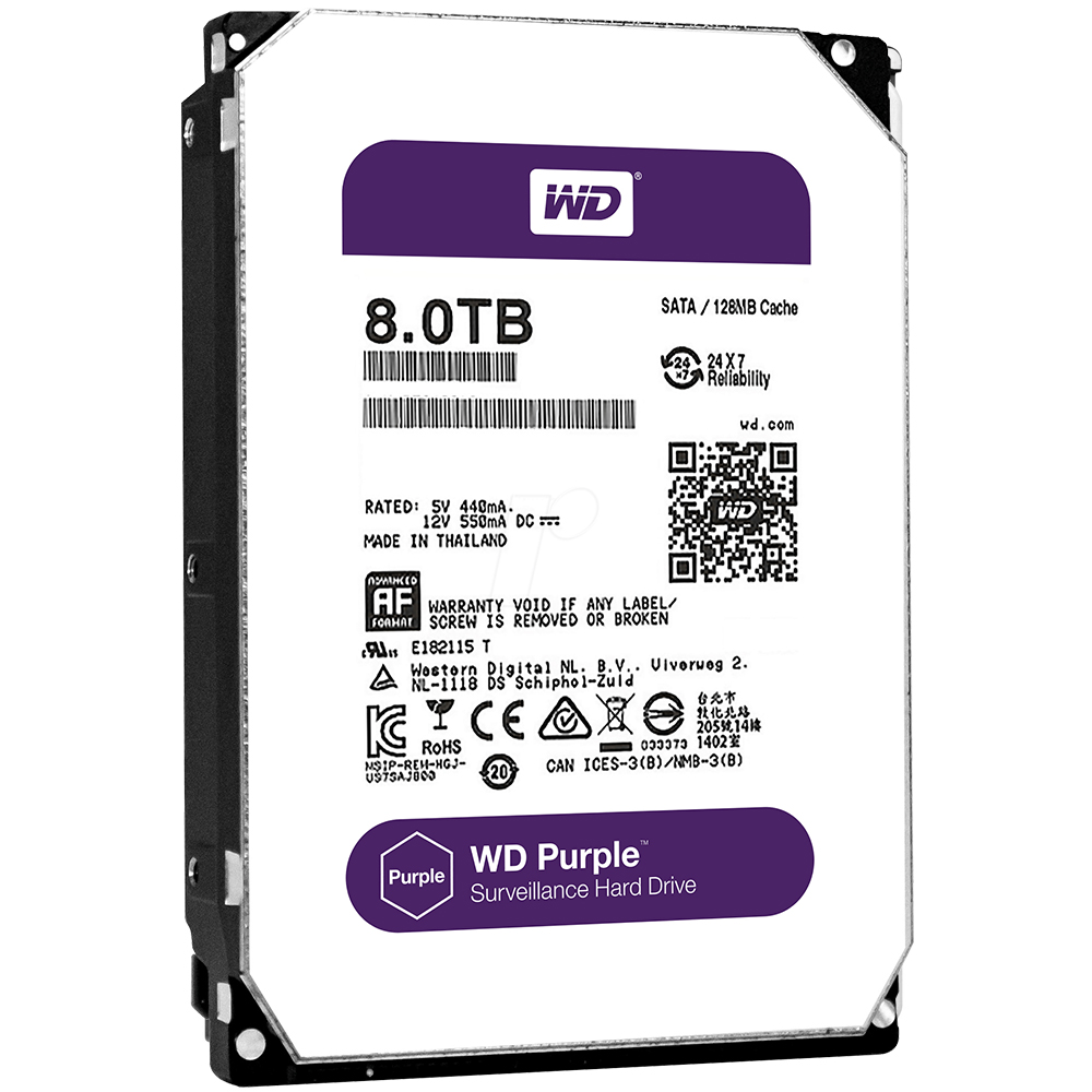 WD80PURZ 紫標8TB 3.5吋監控系統硬碟| WD 威騰| Yahoo奇摩購物中心