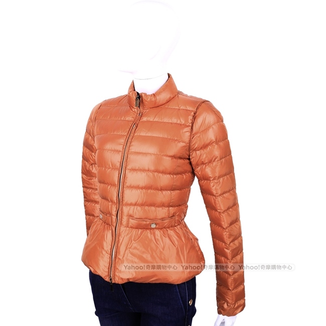 MARELLA-SPORT 橘色車縫設計羽絨外套