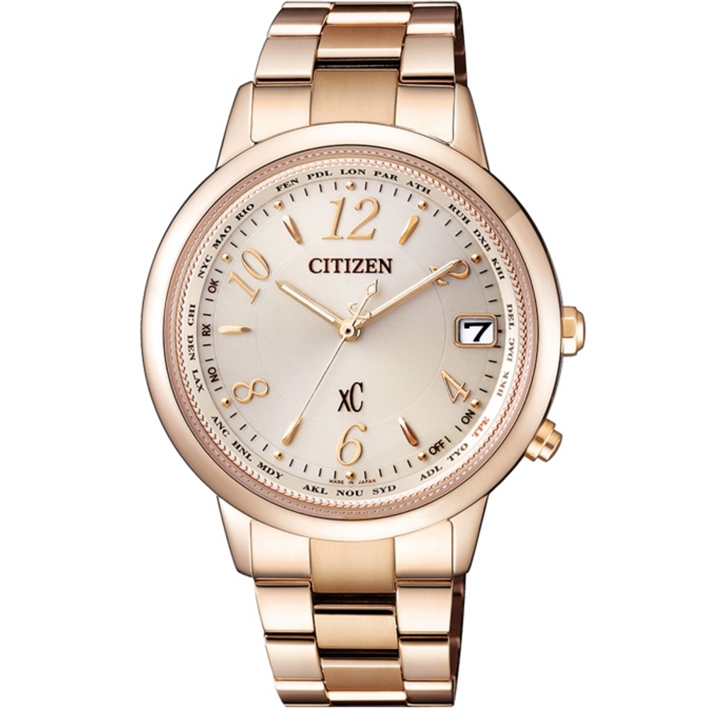 CITIZEN xC 光動能魅力邂逅限量腕錶(CB1105-53B)-玫瑰金/36mm