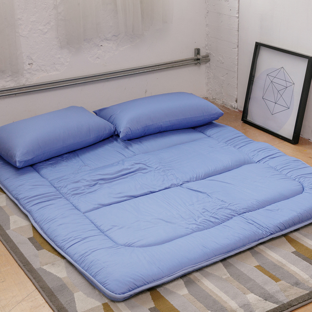 LAMINA 超值組純棉日式床墊+床墊布套+枕套(雙人)