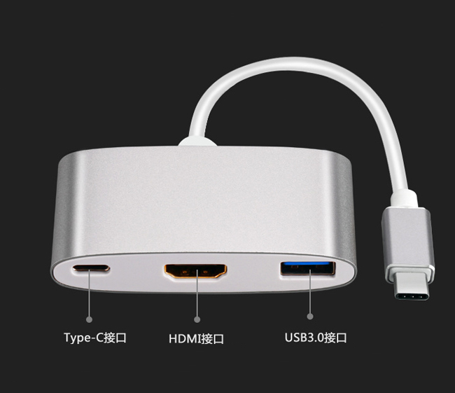 MAX+ USB 3.1 Type-C to HDMI/Type-C/USB3.0轉接器