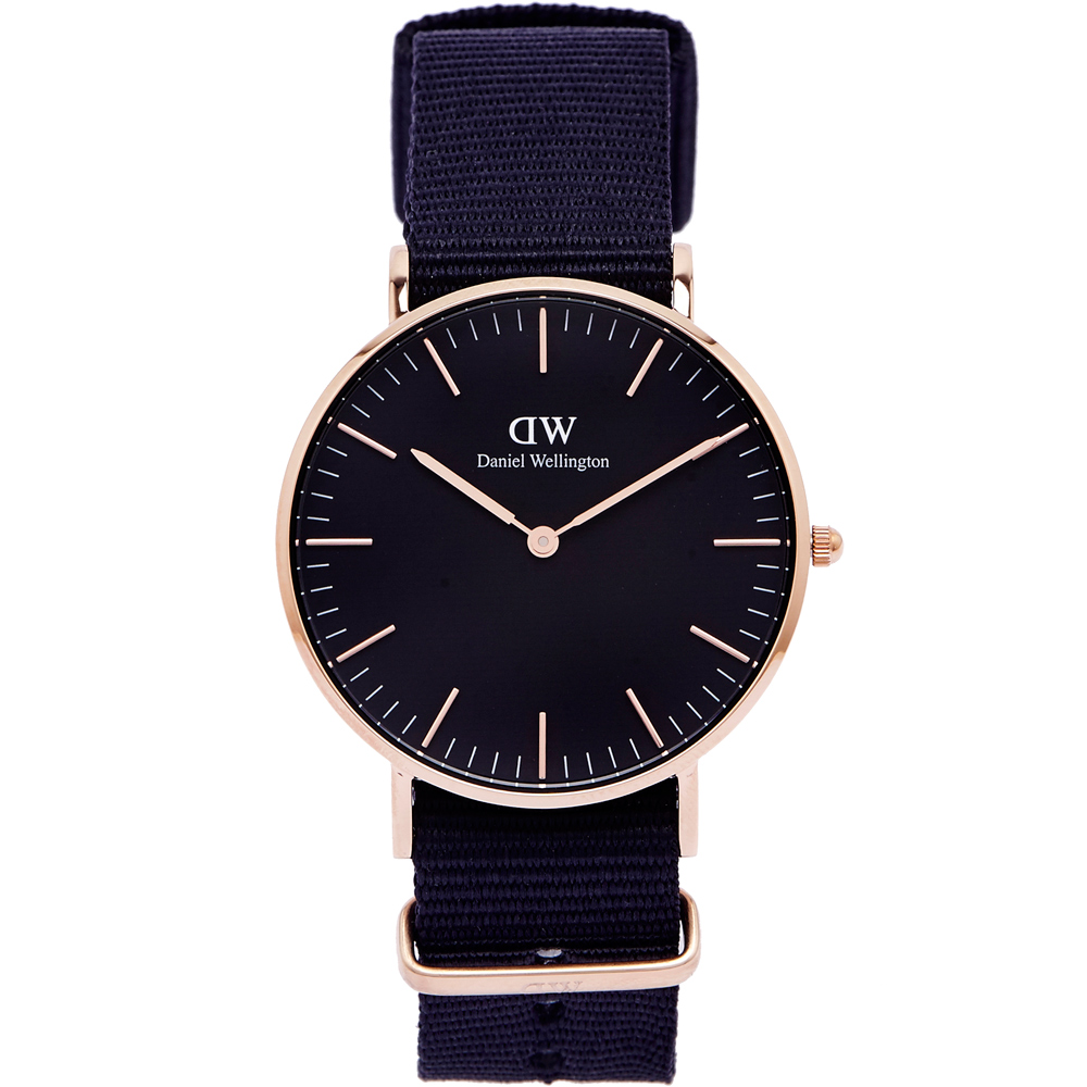 DW Daniel Wellington Cornwall手錶-黑面x黑色/36mm