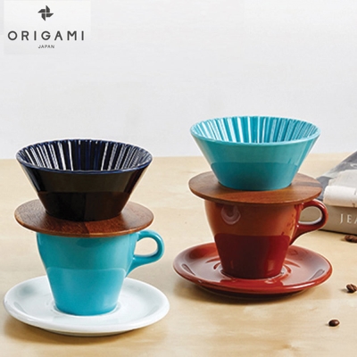 日本 ORIGAMI 摺紙咖啡陶瓷濃縮杯90ml(共3色)