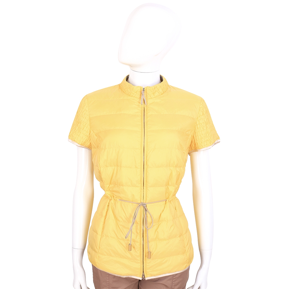 FABIANA FILIPPI 黃色車縫短袖鋪棉外套