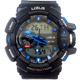 Lotus 時空戰警 計時鬧鈴雙顯運動錶(LS1069-15)-黑x藍指針/52mm product thumbnail 1