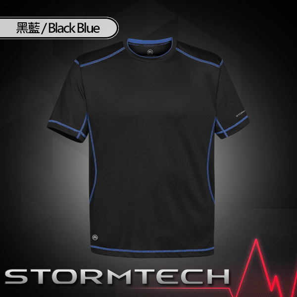 【加拿大STORMTECH】舒適彈力車縫機能衫SAT400-男-深藍紅