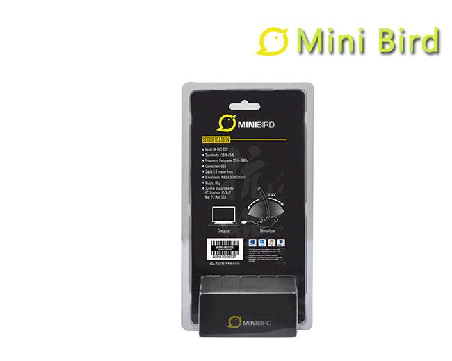 MINI BIRD MMIC002抗噪麥克風(黑色)