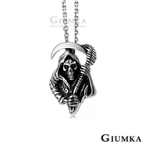 GIUMKA 黑暗使者 白鋼項鍊