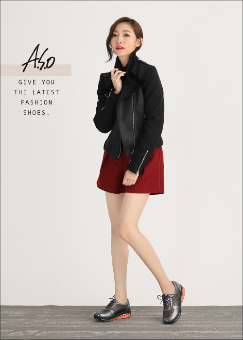 A.S.O 活力微笑 牛皮雙層抗震綁帶奈米休閒鞋 深灰色