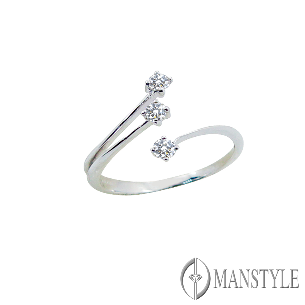 MANSTYLE「層層的愛」0.21ct 南非天然鑽戒