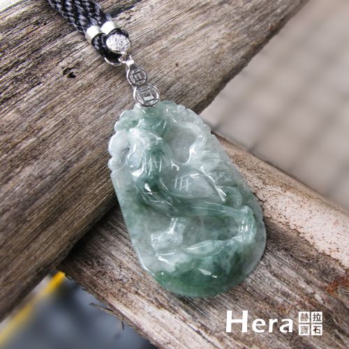 Hera 絕美天然A貨冰種翡翠十二生肖項鍊(生肖雞)